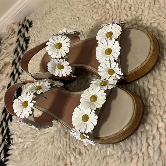 LUCKY BRAND Womens Beige Daisy Juleii Slip On Leather Slingback Sandal 11 M - Picture 6 of 11